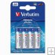 Verbatim AA 1,5V alkalické tužkové baterie 4ks Verbatim AA 1,5V alkalické tužkové baterie 4ks